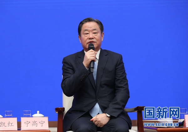 中國中化集團有限公司董事長兼中國化工集團有限公司董事長寧高寧。來源:國新辦